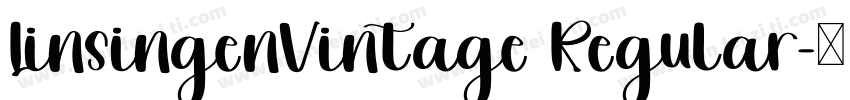 LinsingenVintage Regular字体转换